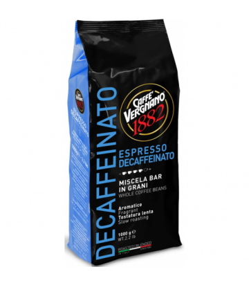 Cafea boabe fara cofeina Vergnano 1882 1 kg
