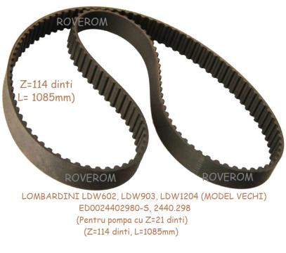 Curea distributie Lombardini LDW602, LDW903, LDW1204(Z=114) de la Roverom Srl