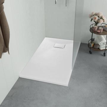 Cadita de dus, alb, 90 x 90 cm, SMC de la Comfy Store