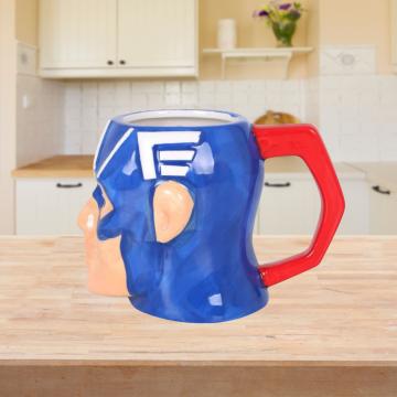 Cana ceramica 3D Captain America - 410 ml de la Plasma Trade Srl (happymax.ro)