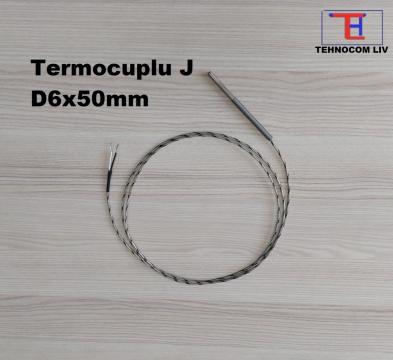 Sonda de temperatura Termocuplu J D6XL50mm de la Tehnocom Liv Rezistente Electrice, Etansari Mecanice
