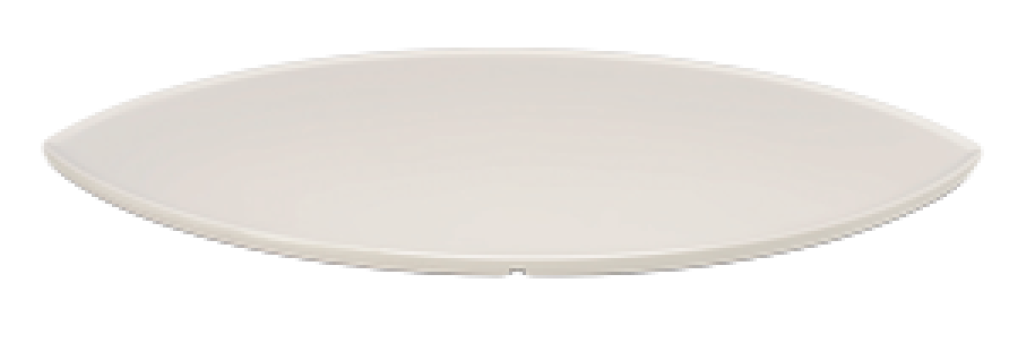 Platou oval melamina Raki, 54x35xh1cm, alb de la Kalina Textile SRL