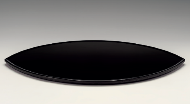 Platou oval melamina Raki, 54x35xh1cm, negru de la Kalina Textile SRL