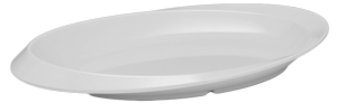 Platou oval melamina Raki, 47x31xh4cm, alb de la Kalina Textile SRL