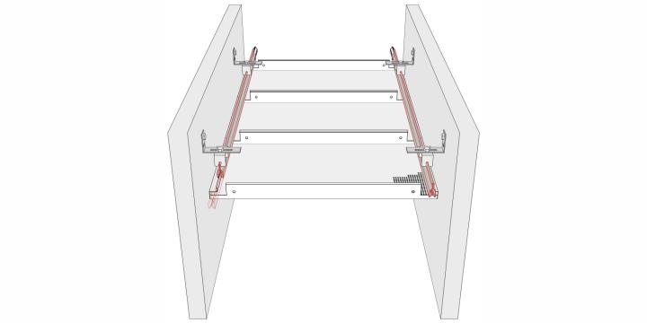 Sistem de tavan casetat metalic Plank Clip-in Coridor de la Ideea Plus Srl