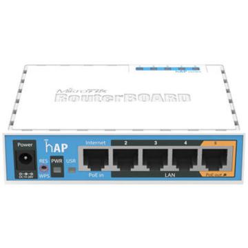 Router wireless MikroTik RB951UI-2ND, PoE, RJ45, USB