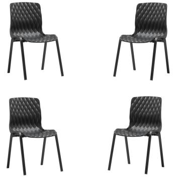 Set 4 scaune balcon Raki Royal culoare neagra, 50x52xh83cm de la Kalina Textile SRL