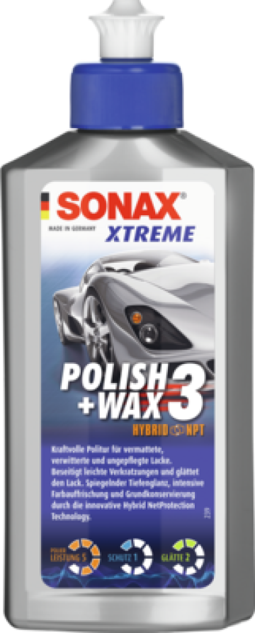Polish si ceara 3 hibrid NPT, 250 ml Sonax de la Auto Care Store Srl