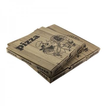 Cutii pizza 32cm, design bucatar wood (100buc) de la Practic Online Packaging Srl