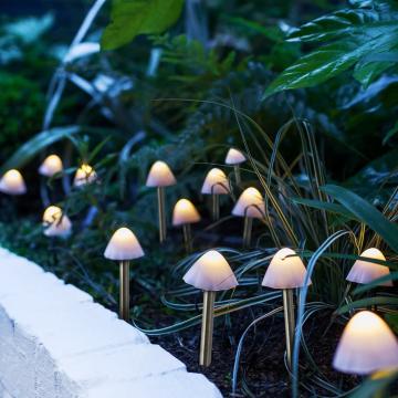 Lampa solara Garden of Eden LED 12 buc. ciuperci mini alb de la Future Focus Srl