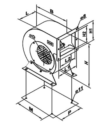 Ventilator centrifugal VCUN 225x103-2.2-2 de la Ventdepot Srl