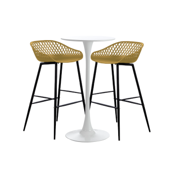 Set bar/cafenea, masa 60x101cm si doua scaune Toyama Raki de la Kalina Textile SRL