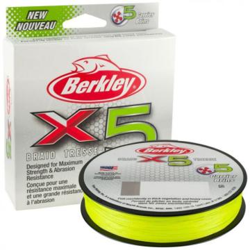 Fir textil Berkley X5 Fluro, verde, 150m de la Pescar Expert