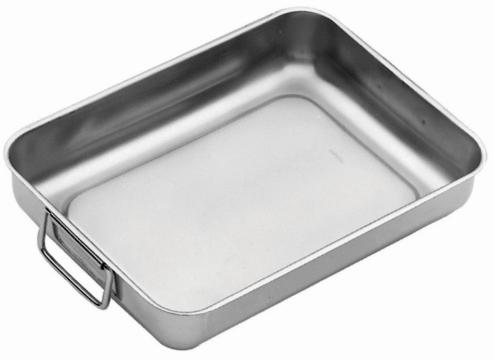 Tava inox cu manere, pentru cuptor Inoxriv Star 35x27xh5cm de la Kalina Textile SRL