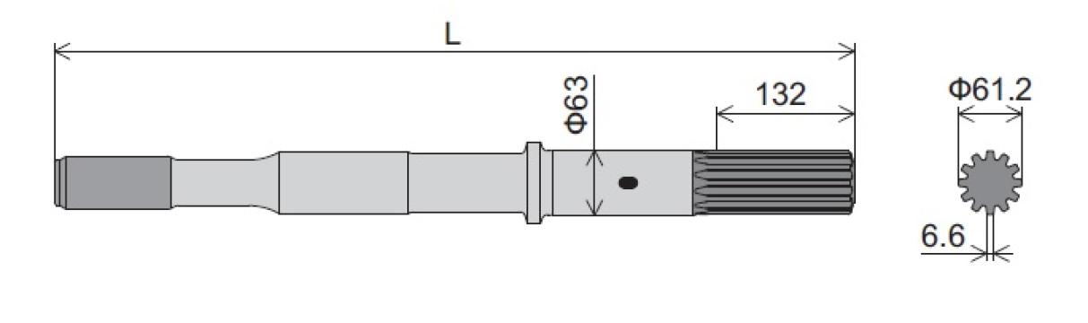 Adaptor (shank adaptor) pentru Atlas Copco COP2160EX/2560EX