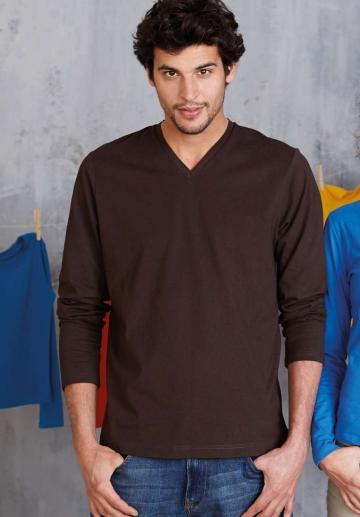 Tricou Men's long sleeve v-neck t-shirt de la Top Labels