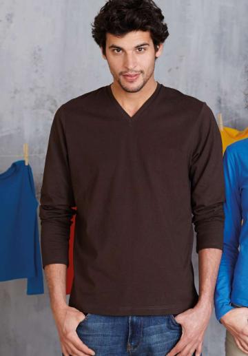 Tricou Men's long sleeve v-neck t-shirt