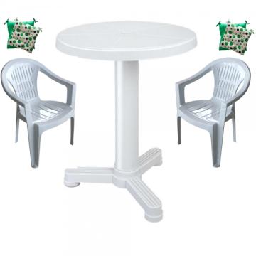 Set mobilier balcon Raki, masa D60xh72cm Vilhena si 2 scaune