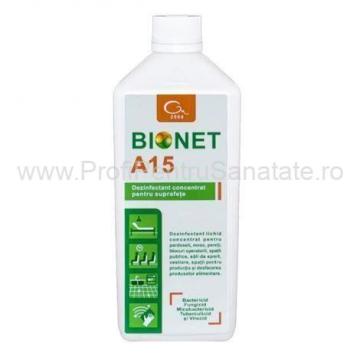 Dezinfectant concentrat pentru suprafete Bionet A15, 1L de la Profi Pentru Sanatate Srl