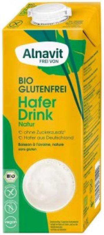 Bautura vegetala din ovaz fara gluten, bio, 1L Alnavit