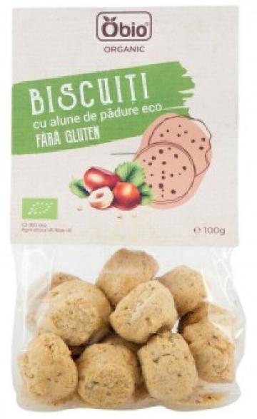 Biscuiti cu alune de padure fara gluten bio 100g Obio de la Supermarket Pentru Tine Srl