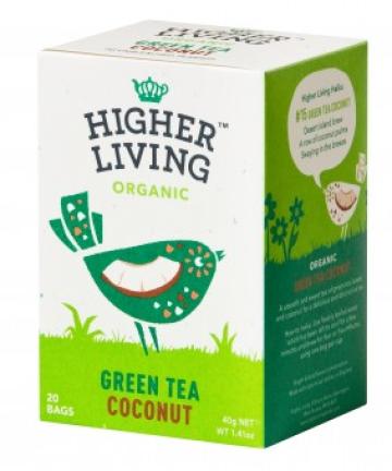 Ceai verde - Cocos - eco, 20 plicuri, Higher Living de la Supermarket Pentru Tine Srl