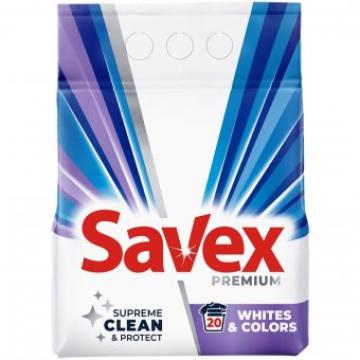 Detergent pudra automat Savex Premium 2Kg Whites&Color