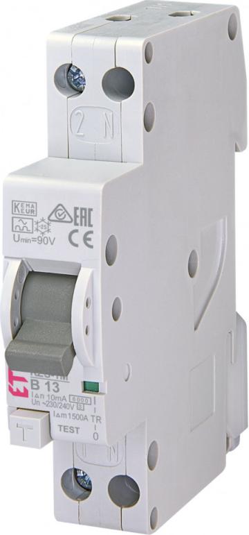 Siguranta automata diferentiala RCBO KZS-1M 1p+N A B13/10mA de la Evia Store Consulting Srl