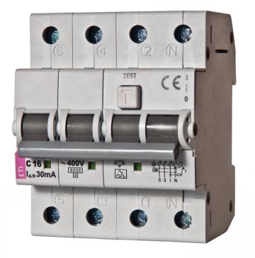 Siguranta automata diferentiala RCBO KZS-4M 3p+N A B32/0.03