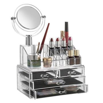 Organizator cosmetice din acril cu 4 sertare si oglinda de la Startreduceri Exclusive Online Srl - Magazin Online Pentru C