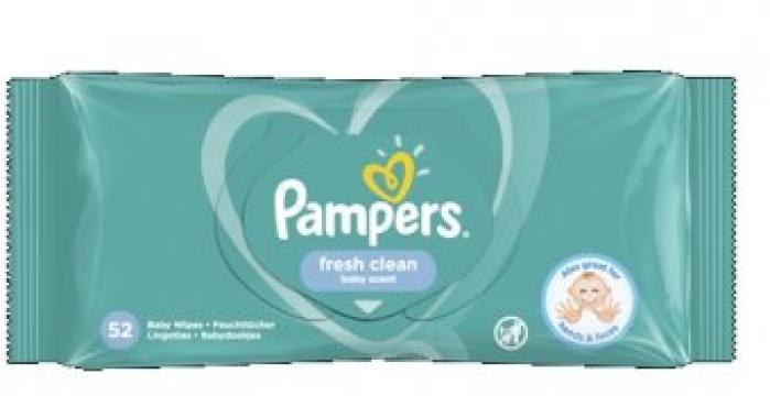 Servetele umede fresh Pampers Baby 52 buc/pachet de la Supermarket Pentru Tine Srl