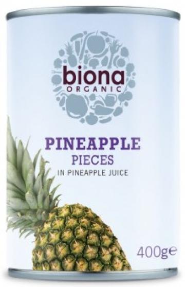 Ananas bucati in suc de ananas eco 400g Biona de la Supermarket Pentru Tine Srl