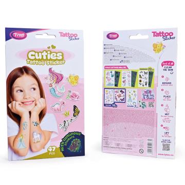 Set autocolante cu tatuaj Cuties - 47 buc/pachet