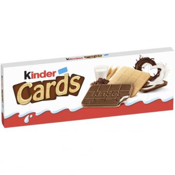 Biscuiti cu glazura de ciocolata Kinder Cards 188g de la KraftAdvertising Srl