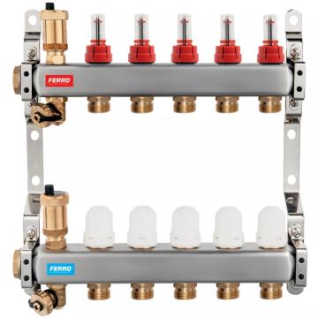 Distribuitor colector Inox cu debitmetre SN-RZP 1