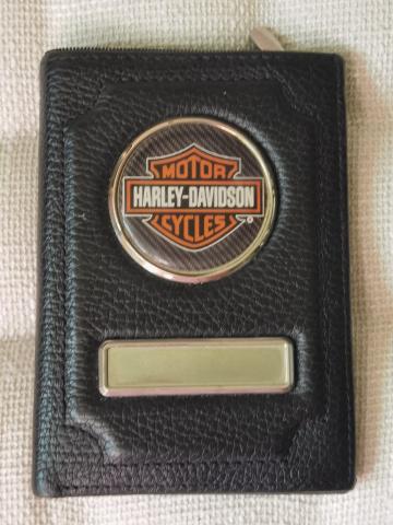 Portofel negru piele naturala logo Harley-Davidson