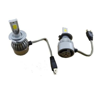 Set becuri LED auto soclu H7 cu lumina alba, C6 36W/3800LM