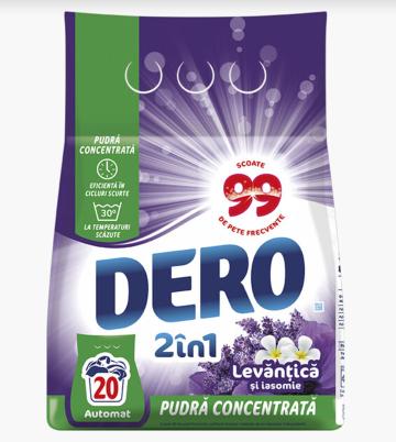 Detergent de rufe pudra automat Lavanda 2 in 1, 20 spalari