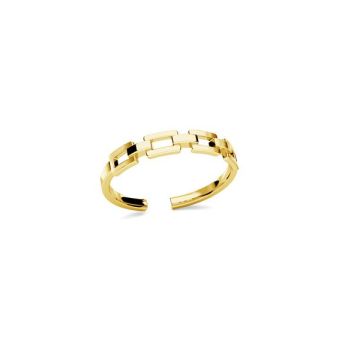 Inel Linked Chain Ring din argint 925 placat cu aur de 18K