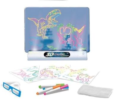 Jucarie Tabla de desenat cu desene 3D Magic Drawing Board