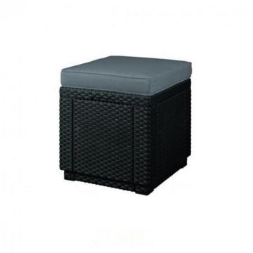 Scaun cub, culoare grafit, cu perna gri deschis de la Leziter Kft.