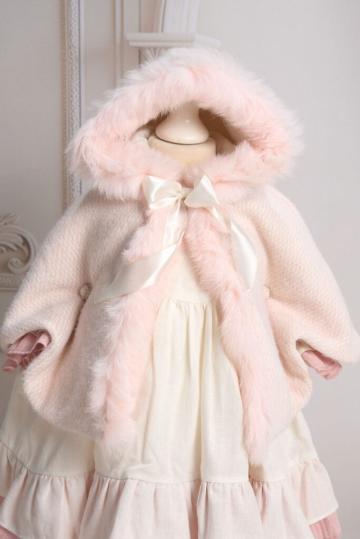 Capa botez boucle fetite - roz de la Andreeatex