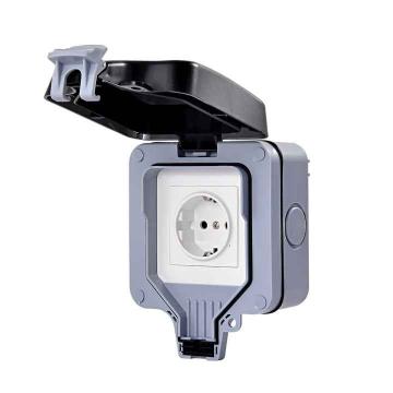 Priza de exterior, Schuko, simpla, IP65 de la Solar Solution