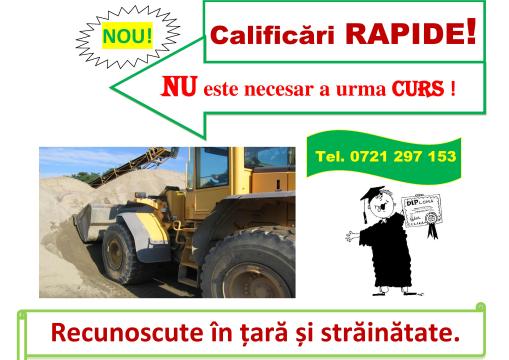 Curs rapid conducator utilaje, buldozerist, deservent utilaj