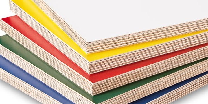 Placaj mesteacan melaminat colorat 12mm 1250x2500mm de la URBANIX SRL