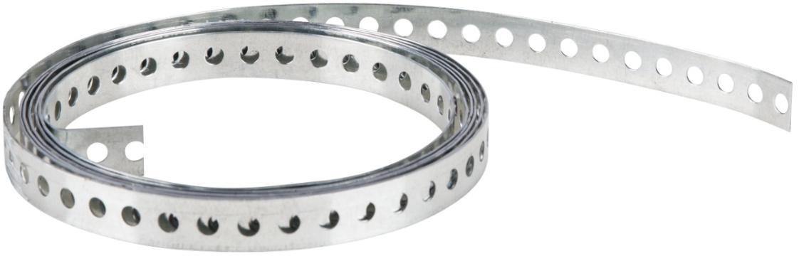 Banda perforata din otel zincat, 12x0.9mm, 10 metri
