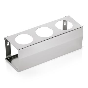 Suport inox pentru 3 sticle sosuri, 33x10.5 cm