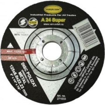 Disc polizat metal A24 125x6x22.23mm de la PDET Atlantic Distribution Srl