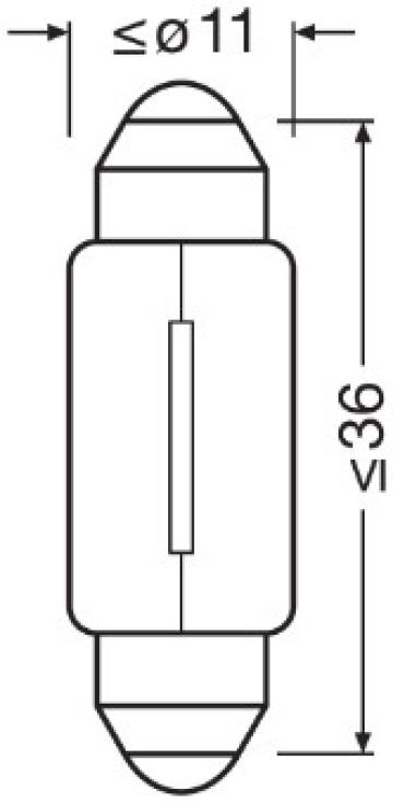 Set 2 becuri 12V C5W blister Osram