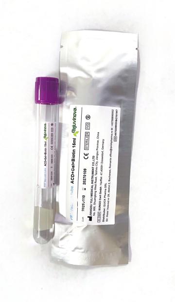 Dispozitiv x 10 PRP Rejuvinova eprubeta ACD + gel + biotina